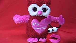 DanDee Valentine Animated Red Owl.