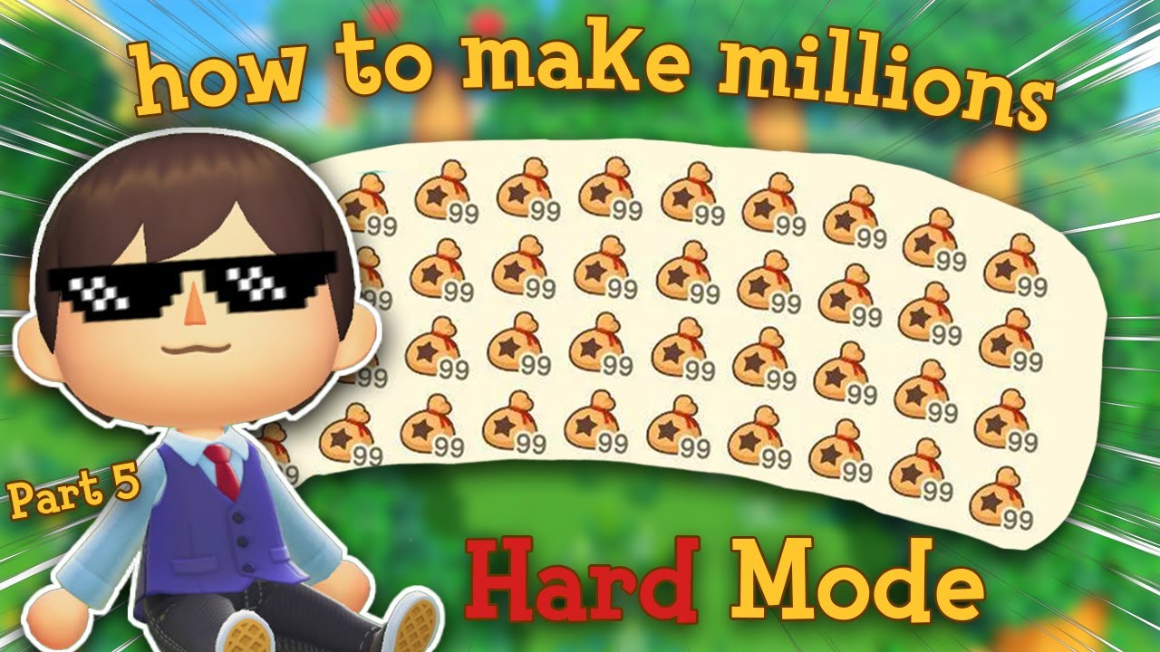 How to make MILLIONS in ACNH Hard Mode Part 5 YouTube