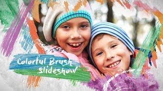 After Effects Template: Colorful Brush Slideshow