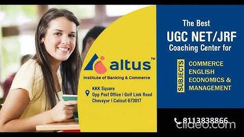 "ACHIEVE SUCCESS WITH ALTUS.Join the best UGC NET Coaching centre in kerala.
