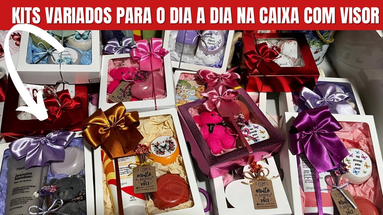 KITS NA CAIXA COM VISOR PARA VENDER MUITO.