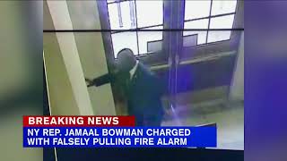 NY Rep. Jamaal Bowman charged with falsely pulling fire alarm