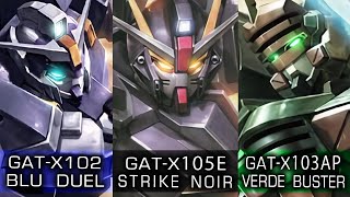 [Next generation one-off mobile suit] Strike Noir, Blu Duel, and Verde Buster