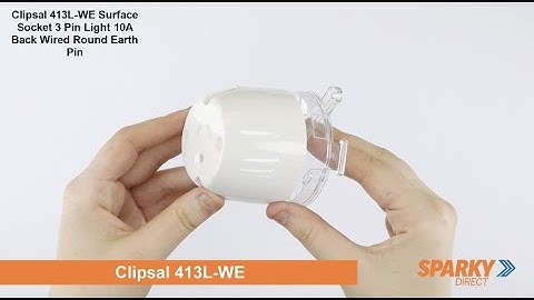 Clipsal 413L-WE | Surface Socket 3 Pin Light 10A Back Wired | Round Earth Pin