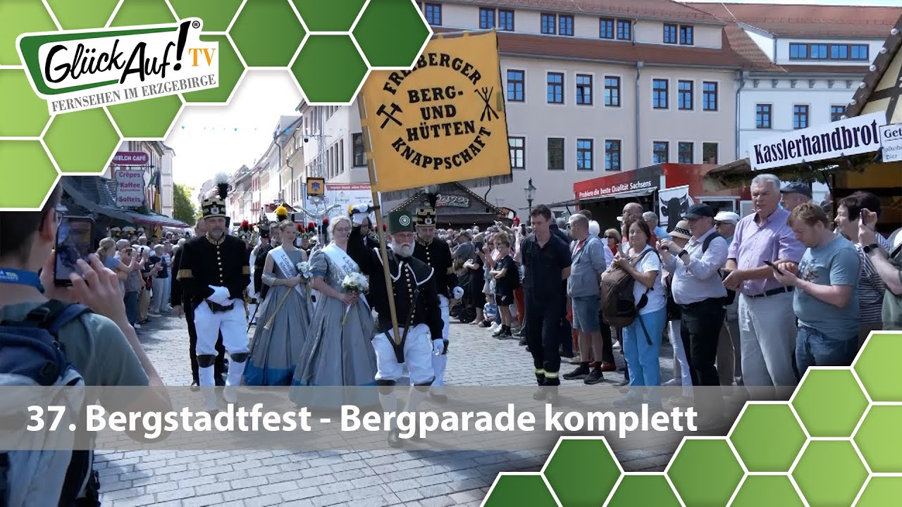 Komplette Bergparade beim Bergstadtfest 2024