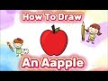 How to Draw an Apple 🍎 || Easy Drawing for Kids