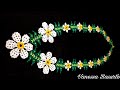 COLLAR DE FLORES ESTILO HUICHOL DE CHAQUIRAS/MOSTACILLAS #TUTORIAL