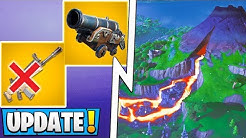 all fortnite season 8 changes lava vents 5 vaults cannon ball update duration 10 02 - fortnite cannon locations season 8