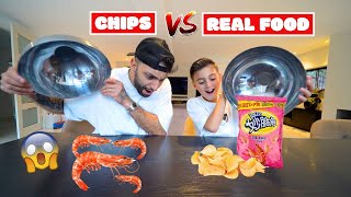 CHIPS VS REAL FOOD CHALLENGE *EXTREEM* | LAKAP JUNIOR