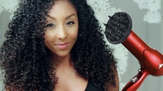 How to get BIG CURLY HAIR with a diffuser! | BiancaReneeToday