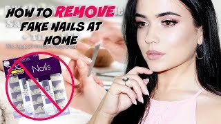 How To Remove / Take Off 'Glue On' Fake Nails | The Easy Way