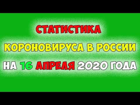 Видео: ЧИСЛО УМЕРШИХ РОСТЁТ 34 человека за сутки Статистика Короновируса на 16 апреля 2020 года  в РОССИИ