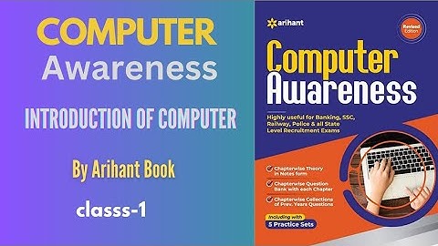 INTRODUCTION TO COMPUTER || Computer awareness|| Arihant Book class 1 #jkssb #ssc #jkssbvlw #bank