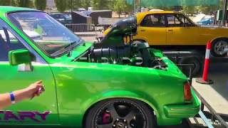 ROTARYdrug MUNTED rx3 @ summernats 31 tuff st burnout GET OUT!!!!