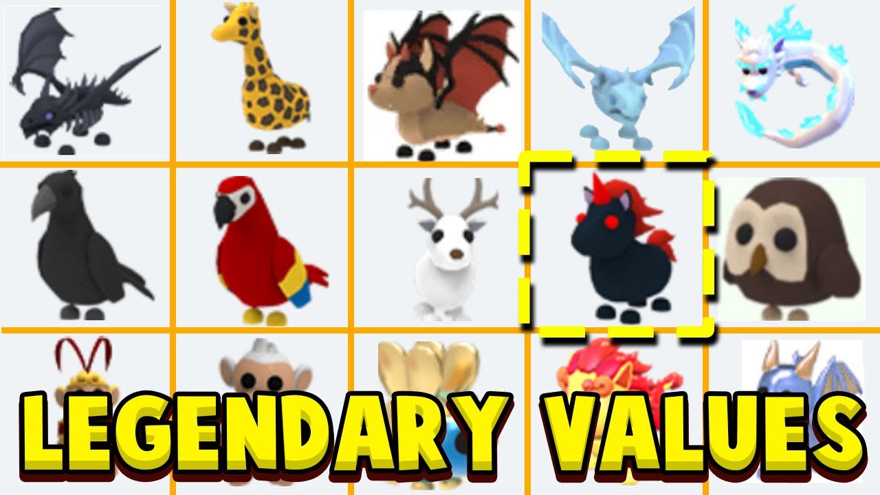 ALL LEGENDARY Pet Values In Adopt Me! What Pets Are Worth Adopt Me