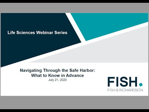 Webinar |  Navigating to the Safe Harbor: What to Know in Advance