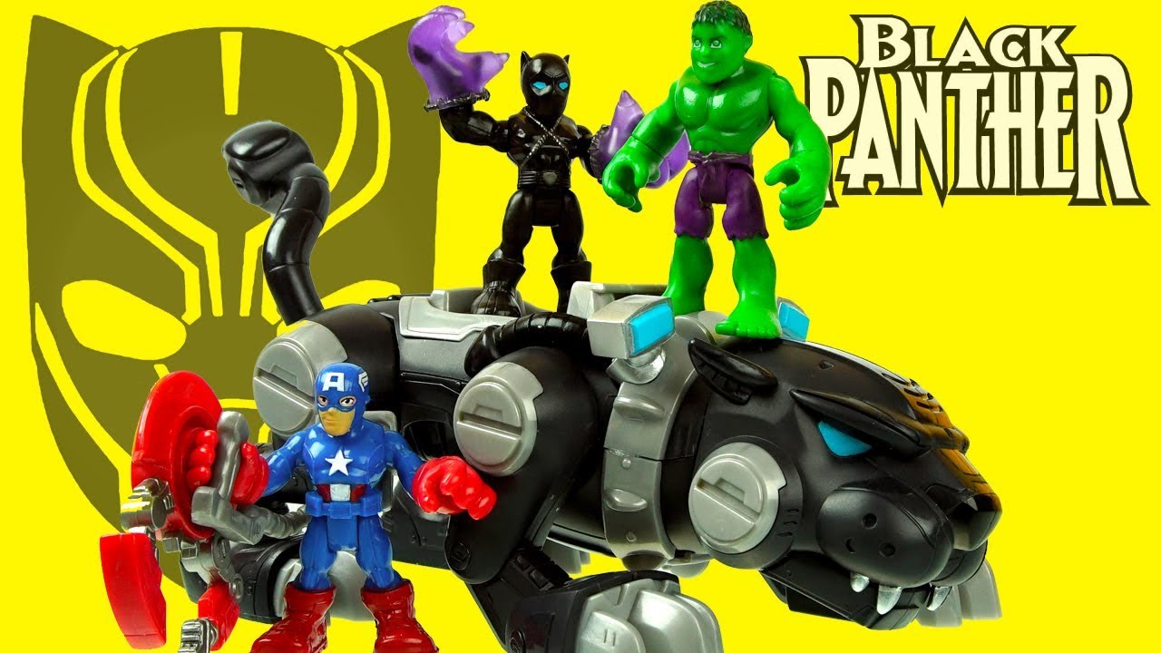 NEW BLACK PANTHER vs HULK v CAPTAIN AMERICA superhero toys unboxing