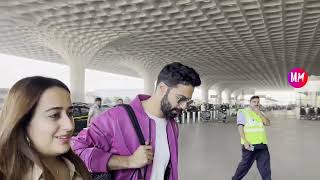 Varun Dhawan Spotted With His Beautiful Wife Natasha Dalal At The Airport
