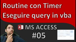 Access - VBA Routines with Timers