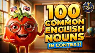 100 Most Common English Nouns With Simple Examples -  Everyday Vocabulary Practice for Beginners