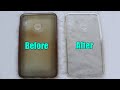 Clean yellowness of transparent mobile cover  once you see the result you will never do without it