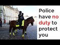 Police have no duty to protect you (Cook v. City of Dallas)