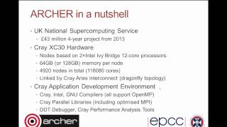 Short overview of ARCHER (lecture 1 of 3)