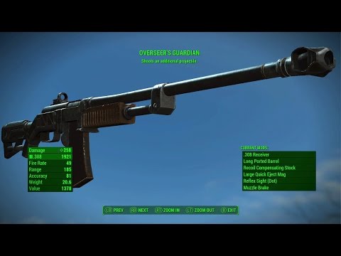 Fallout 4 - BEST RIFLE OVERSEER&rsquo;S GUARDIAN ( How To Get The Overseer&rsquo;s Guardian In Fallout 4 )