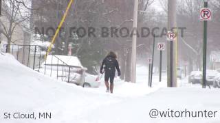 January 10, 2017 - St Cloud, MN snow storm aftermath