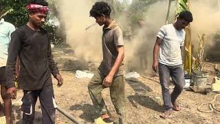 200 feet Borwell drilling new video || village farm bor drill video 