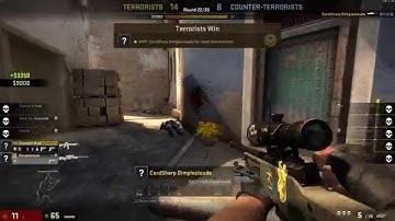 (CS:GO) My first 180 degrees turn no scope kill with AWP