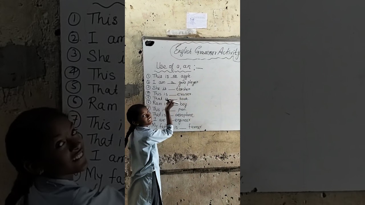 English grammar activity Use of  a, an article 