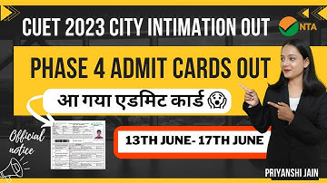 Admit Cards Out Phase 2 CUET PG 2023 | Priyanshi Jain | Forensic Science | Sagar University