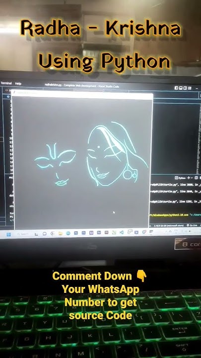Jay Shree Radhe Krishna using python turtle - YouTube