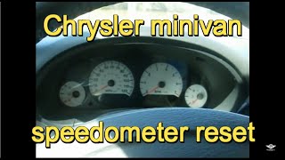 2001-2007 Dodge and Chrysler minivan speedometer needle reset