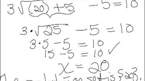 Solving Radical Equations Part 1