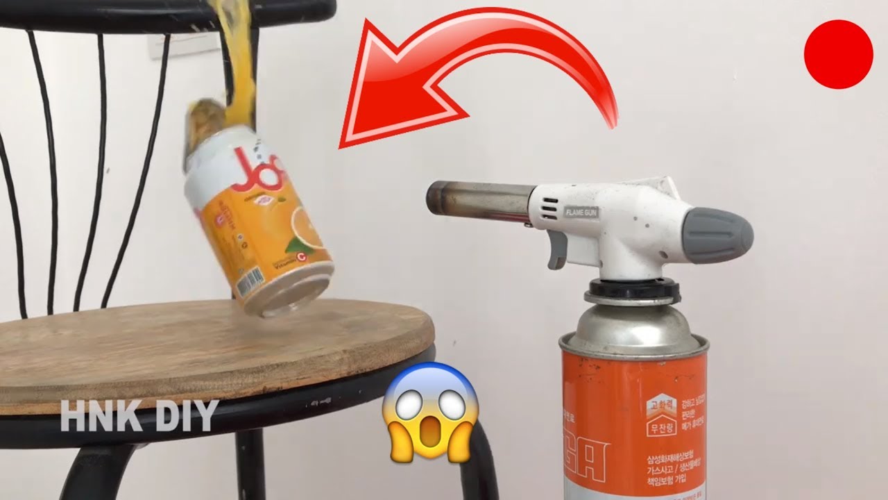 EXPERIMENT GAS TORCH VS ORANGE JUICE / HNK DIY