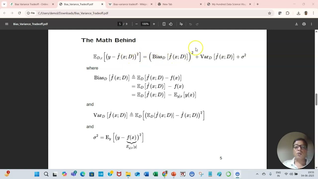 Data Science Vlogs -  Bias Variance Tradeoff