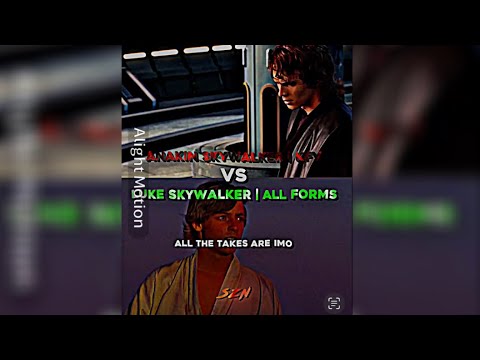 Knightfall Vader VS Luke Skywalker (All Forms) #shorts #starwars #anakinskywalker #lukeskywalker