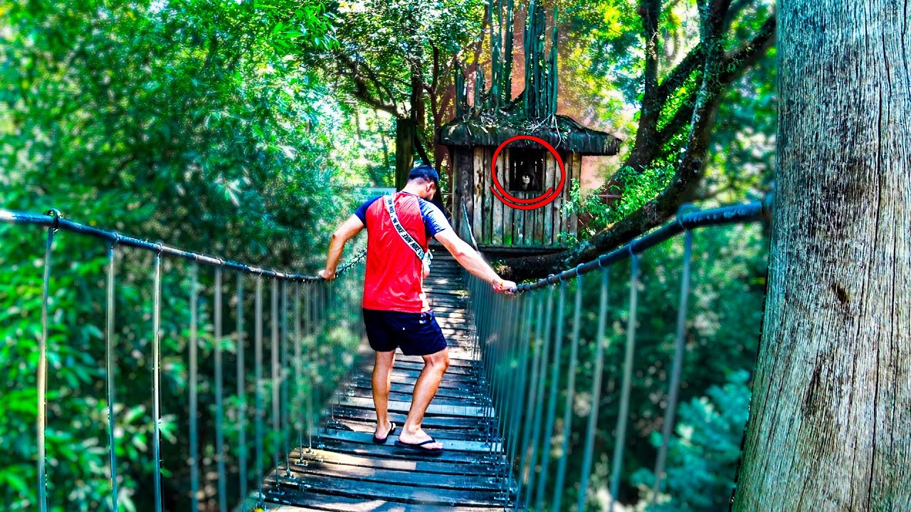 ENCONTRAMOS UMA CASA ABANDONADA NO MEIO DA FLORESTA😨 A PONTE BALANÇA..