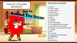 Behind the scene of an OC challenge; Day 18