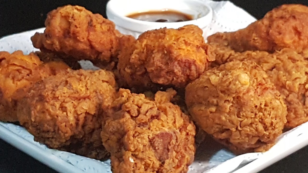 دجاج مقلي فالمقلات بخلط تخليه يجي طايب من الداخل ومقرمش من الخارج👌