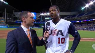 WBC: Jon Paul Morosi with Adam Jones After Walk-off Win