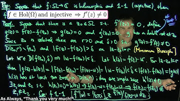 Injective Holomorphic Functions Have Non-vanishing Derivatives