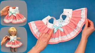 How to sew easily a dress for a doll and not only  - a simple tutorial!