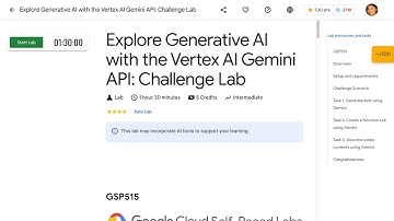 Explore Generative AI with the Vertex AI Gemini API Challenge Lab GSP515