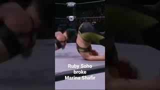 Ruby Soho BROKE Marina Shafir #aew #shorts #aewdynamite #short #rubysoho #aewrampage #shortvideo
