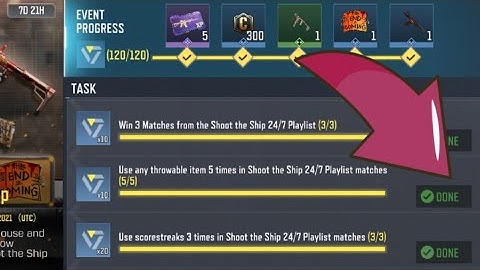 Call Of Duty Mobile Use any throwable item 5 times in Shoot the Ship 24/7 Playlist Matches