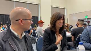 The Quest producers Jane Fleming and Mark Ordesky at Wondercon 2022.