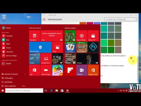 Como mudar cores do Windows 10 - Menu iniciar, papel de parede e tela de bloqueio (login)